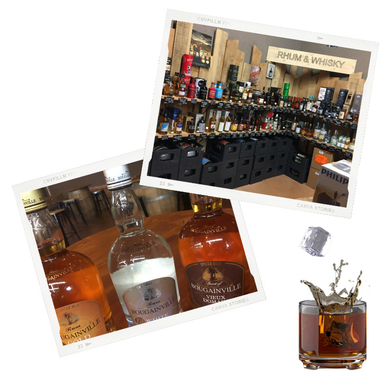 bières rhum et whisky