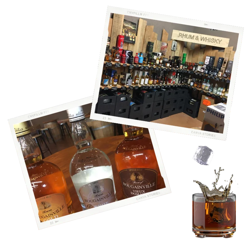 bières rhum et whisky
